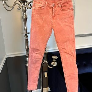 Zara skinny coral 🪸 color jean
